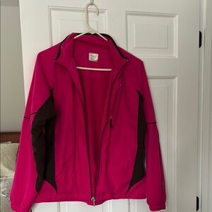 Danskin Now Pink Utility Jacket with Standing Collar